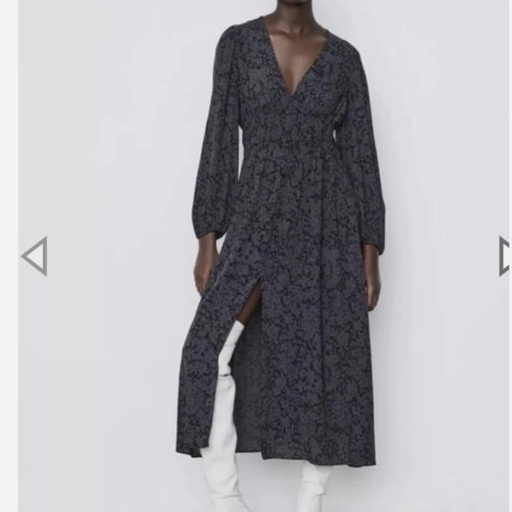 NWOT Zara Midi Print Dress Sz M